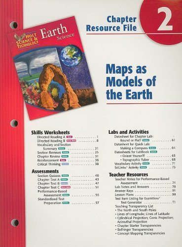 Holt Science and Technology Chapter 2 : Earth Science: Maps and Models of the Earth 5th 9780030302718 Front Cover