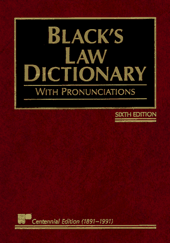 Black's Law Dictionary 6th (Reprint) 9780314762719 Front Cover
