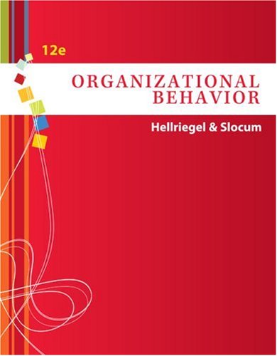 Organizational Behavior  12th 2009 9780324578720 Front Cover