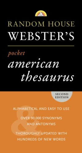 Webster's Pocket American Thesaurus  2nd 2008 (Large Type) 9780375722721 Front Cover