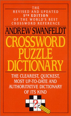 Crossword Puzzle Dictionary  N/A 9780061006722 Front Cover