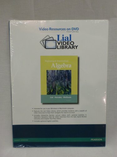 Beginning and Intermediate Algebra Video Resources With Chapter Test Prep:   2011 9780321715722 Front Cover