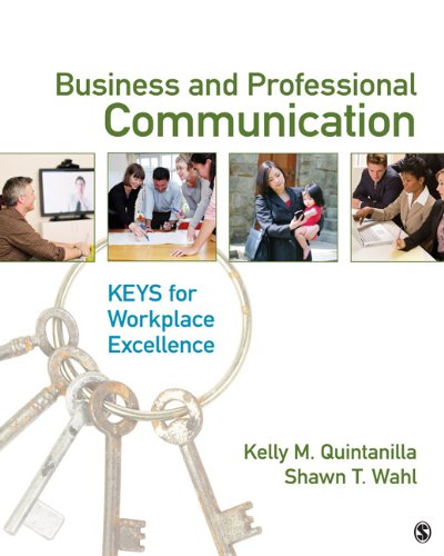 Business and Professional Communication KEYS for Workplace Excellence  2011 9781412964722 Front Cover