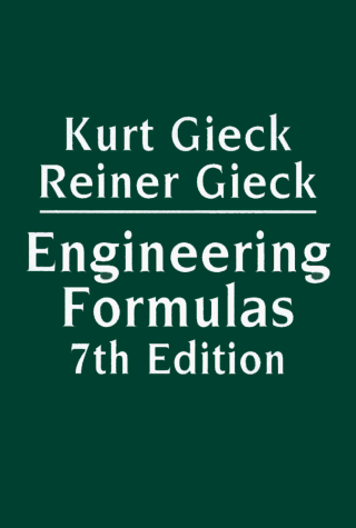 Engineering Formulas  7th 1997 (Revised) 9780070245723 Front Cover
