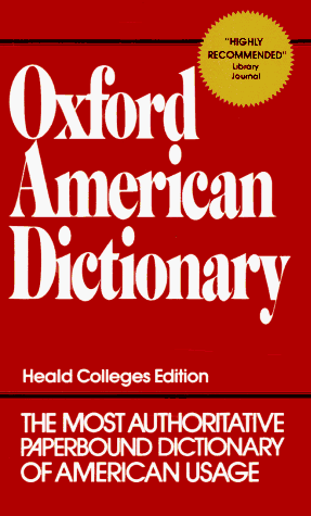 Oxford American Dictionary   1980 9780380607723 Front Cover