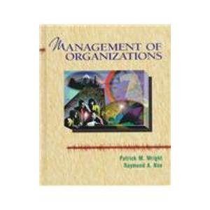 Management of Organizations   1996 9780256174724 Front Cover