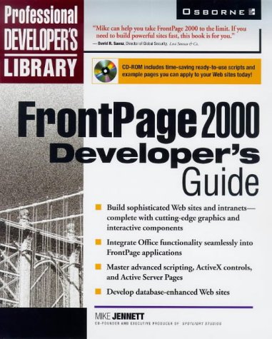 FrontPage 2000 Developer's Guide   1999 9780072119725 Front Cover