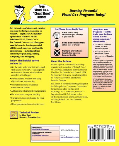 Visual C++ 6 for Dummies   1998 9780764503726 Front Cover