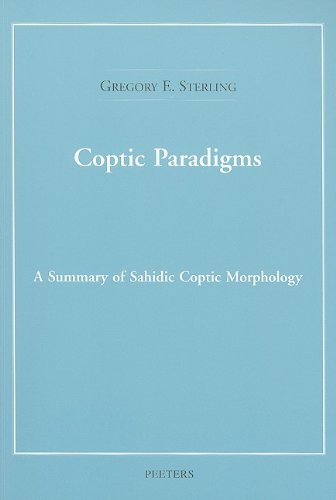 Coptic Paradigms A Summary of Sahidic Coptic Morphology  2007 9789042918726 Front Cover