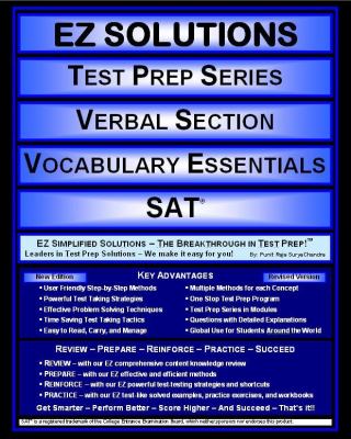 EZ Solutions: Test Prep Series: Verbal Section: Vocabulary Essentials : Sat  2011 9781605629728 Front Cover