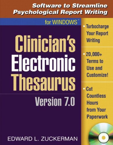 Clinician's Electronic Thesaurus, Version 7. 0 Software to Streamline Psychological Report Writing 7th 2011 (Revised) 9781606239728 Front Cover