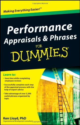Performance Appraisals and Phrases for Dummies   2009 9780470498729 Front Cover