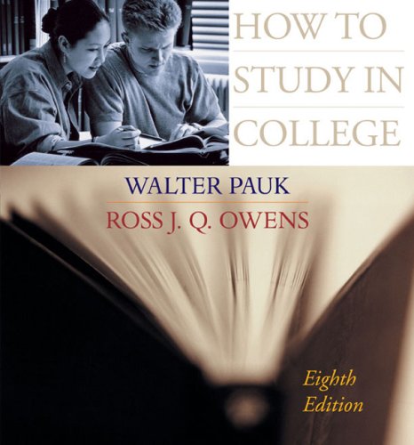 How to Study in College  8th 2005 9780618379729 Front Cover
