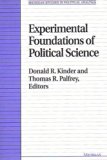Experimental Foundations of Political Science   1993 9780472102730 Front Cover