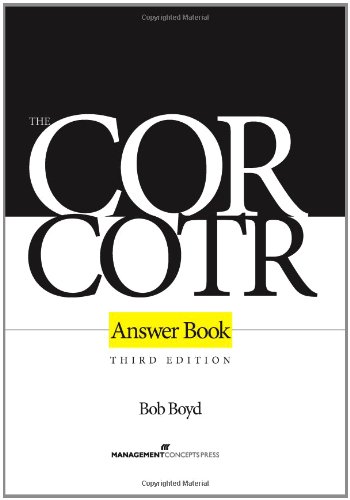 The Cor/Cotr Answer Book:   2012 9781567263732 Front Cover