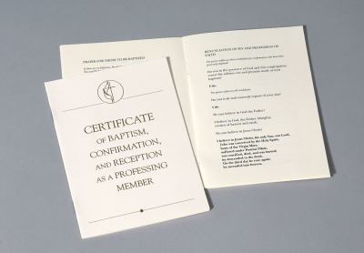 United Methodist Baptism Certificate Confirmation and Reception with Service Covenant III  N/A 9780687360734 Front Cover