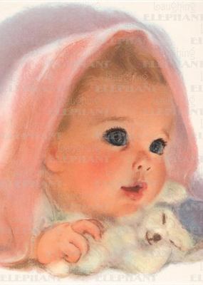 Baby W/ Blanket and Toy - New Child Greeting Card  N/A 9781595835734 Front Cover