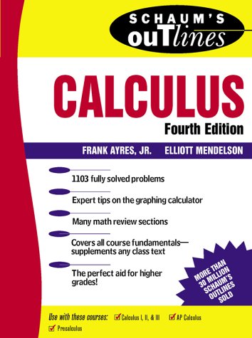 Schaum's Outline of Calculus 4th 1999 (Revised) 9780070419735 Front Cover