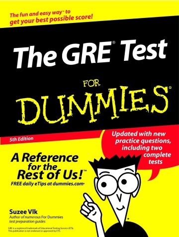 GREï¿½ Test for Dummiesï¿½  5th 2002 (Revised) 9780764554735 Front Cover