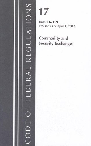 Code of Federal Regulations, Title 17: Parts 1-199 Commodity Futures Trading Commission, Revised 10/12  2012 9781609465735 Front Cover