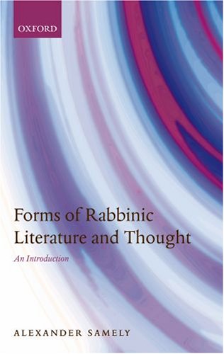 Forms of Rabbinic Literature and Thought An Introduction  2007 9780199296736 Front Cover
