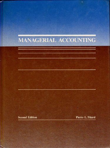 Managerial Accounting : An Introduction 2nd 1987 9780030013737 Front Cover