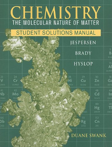 Chemistry The Molecular Nature of Matter 6th 2012 9780470577738 Front Cover