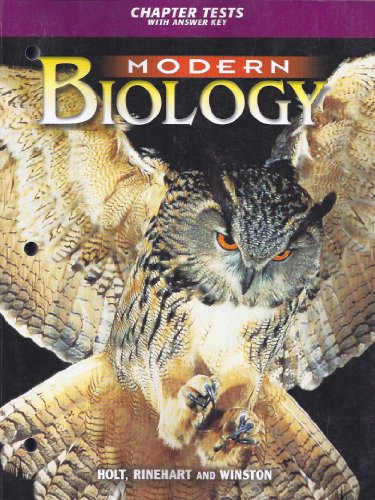 Modern Biology Chapter Tests with Answer Key 2nd 9780030642739 Front Cover