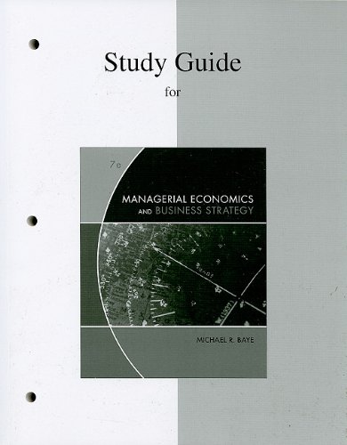 Managerial Economics and Business Strategy  7th 2010 9780077245740 Front Cover