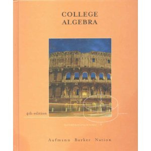 College Algebra  4th 2002 9780618130740 Front Cover