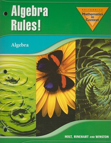 Math in Context : Algebra Rules! 6th 9780030385742 Front Cover