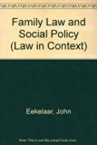 Family Law and Social Policy  2nd 1984 9780297782742 Front Cover