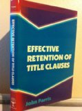 Effective Retention of Title Clauses  1986 9780003830743 Front Cover
