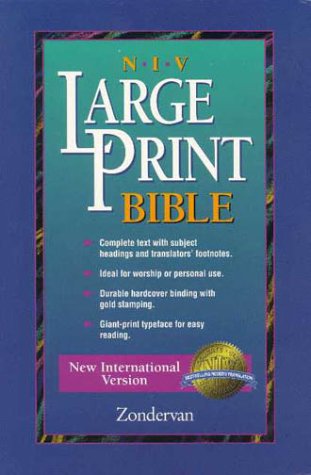 NIV Large Print Reference Bible Personal Size  1986 9780310905745 Front Cover