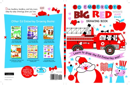 Ed Emberley's Big Red Drawing Book White and Blue   2005 9780316789745 Front Cover