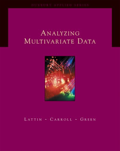 Analyzing Multivariate Data   2003 9780534349745 Front Cover