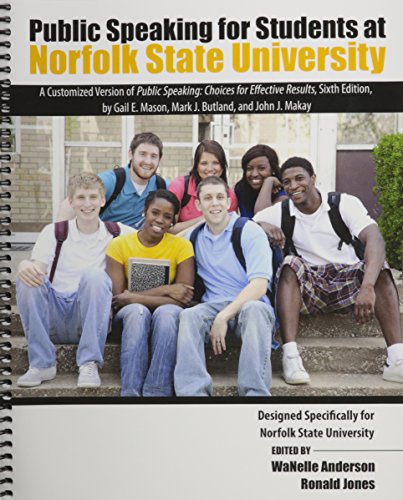 Public Speaking for Students at Norfolk State University  Revised  9781465246745 Front Cover