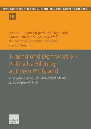 Jugend und Demokratie - Politische Bildung Auf Dem Prï¿½fstand   2002 9783810035745 Front Cover