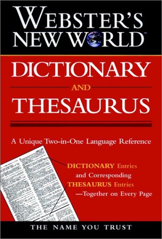 New World Dictionary and Thesaurus   1996 (Student Manual, Study Guide, etc.) 9780028605746 Front Cover