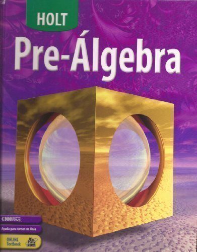 Holt Pre-Algebra 2 : Spanish Version N/A 9780030709746 Front Cover