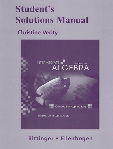 Intermediate Algebra Concepts and Applications 8th 2010 9780321588746 Front Cover