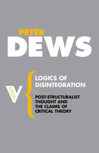 Logics of Disintegration Poststructuralist Thought and the Claims of Critical Theory  1987 (Annotated) 9781844675746 Front Cover