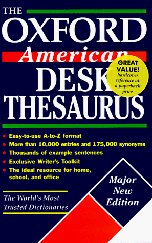 Oxford American Desk Thesaurus   1998 9780195126747 Front Cover