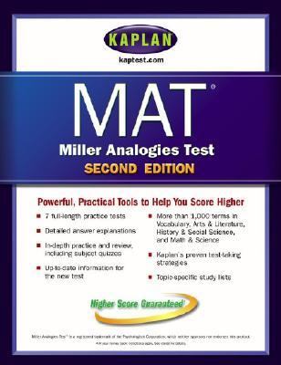 Kaplan MAT Miller Analogies Test 2nd 2005 9780743251747 Front Cover