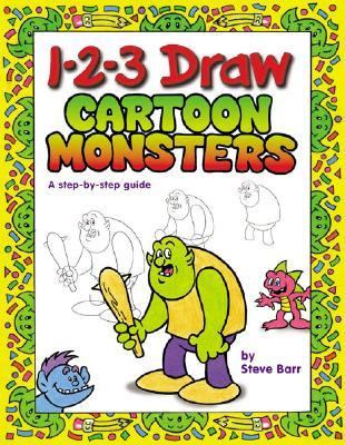 1-2-3 Draw Cartoon Monsters   2004 9780939217748 Front Cover