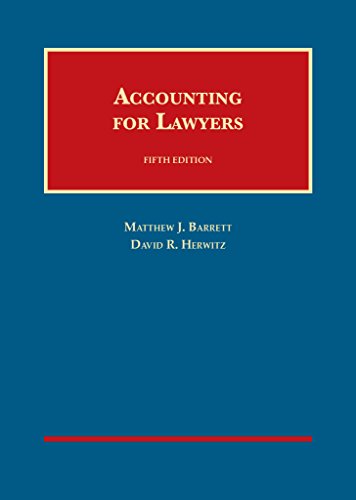 Accounting for Lawyers 5th  5th 2015 9781599416748 Front Cover