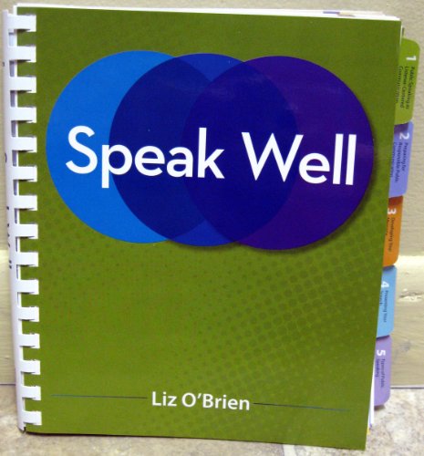 Speak Well   2013 9780073406749 Front Cover