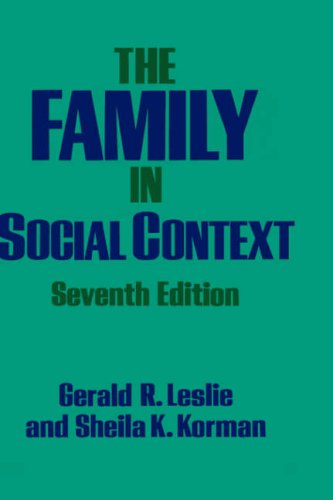 Family in Social Context  7th 1989 (Revised) 9780195049749 Front Cover
