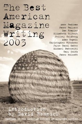 Best American Magazine Writing 2003  N/A 9780060567750 Front Cover