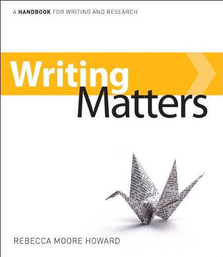 Writing Matters   2010 9780072418750 Front Cover